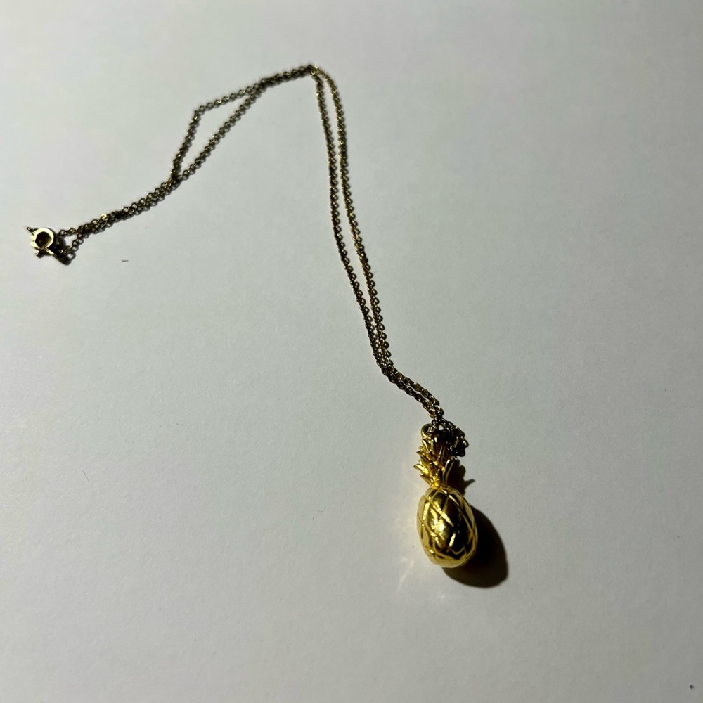 Vintage Gold Plated Pineapple Necklace